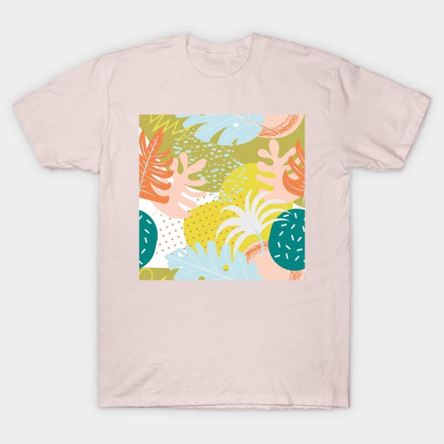 seamless leaves pattern 02 T-Shirt by Choulous79